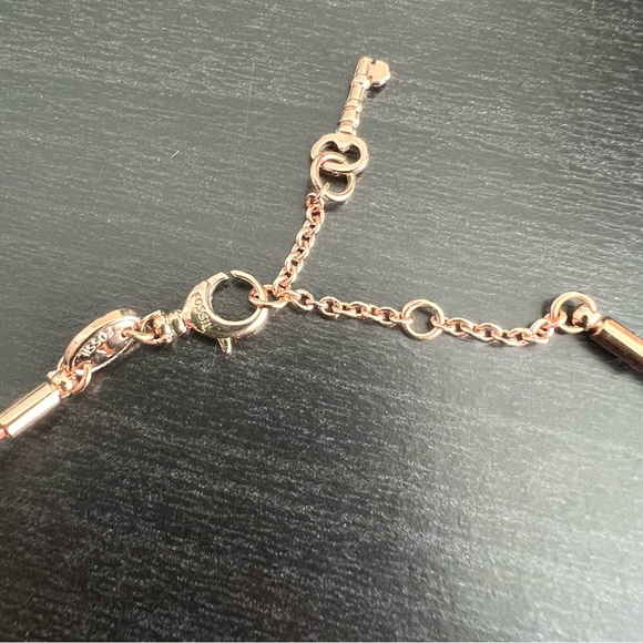 Fossil Women's Necklace Choker Charm Necklace Leather - Picture 3 of 6